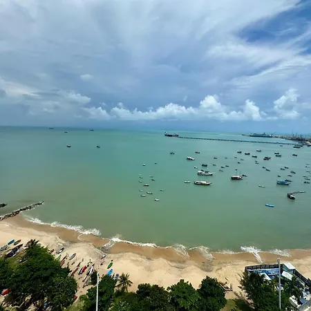Flat 2 Quartos Vista Panorâmica Frente Mar Apartamento *